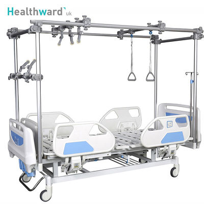 Factory 3 Cranks Adjustable Manual Commercial Furniture GB4e Healthward Medical Lumbar Lumbar Traction Hospital Bed with Wheels